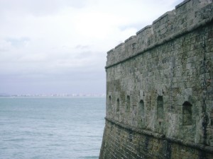 Fortress walls, Cadiz, Spain