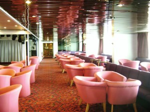 Side view of show lounge, looking forward